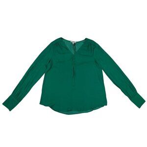 Maison DAmélie Paris Green Long Sleeve Button Detail Blouse XS Womens Top.
